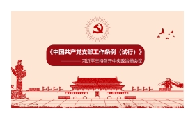 《中国共产党支部工作条例（试行）》PPT