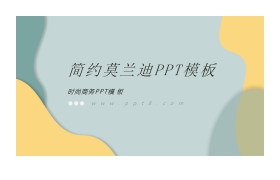 简约莫兰迪配色时尚商务PPT模板